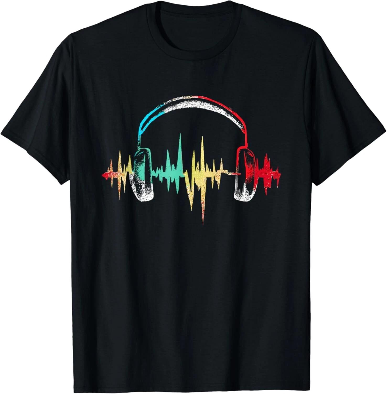 Gamer Heartbeat - Colorful Headphones Video Games Gaming Gift Unisex T-Shirt XL