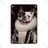 Metal Sign Gentleman Dog Wall Decor, Vintage Tin Plate for Living Room 20x30 cm