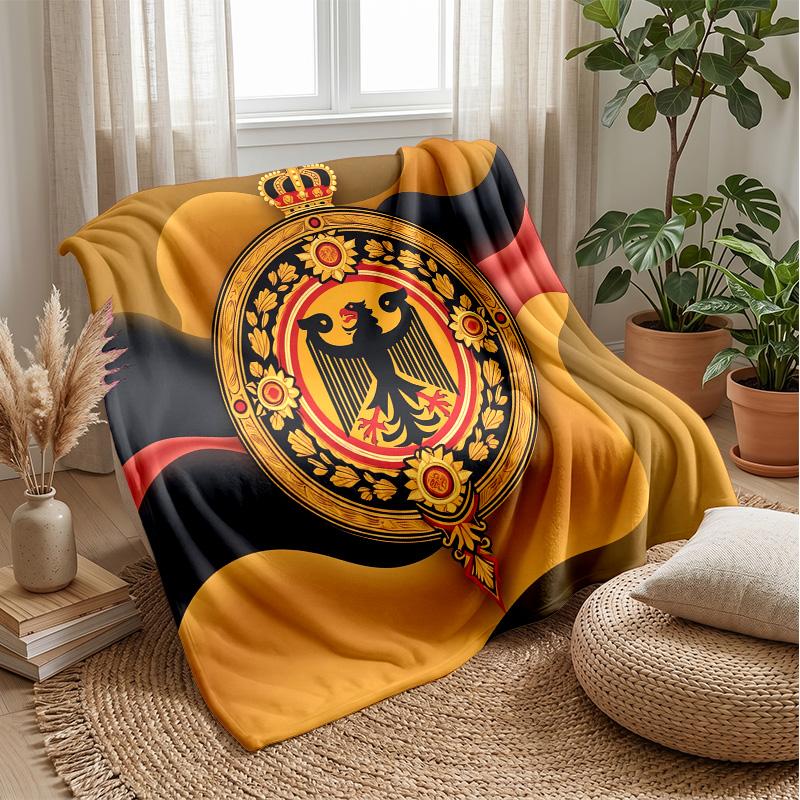 Belgium Football Printed Flannel Blanket Skin Friendly Warm Decorative Throw for Indoor Couch Bed Daily Use