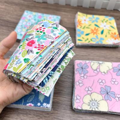 50 Stück Baumwolle DIY Patchwork Quadrat Patchwork 10 x 10cm Nähmaterial Quilten Dekoration Gemischter Stil Stofftuch