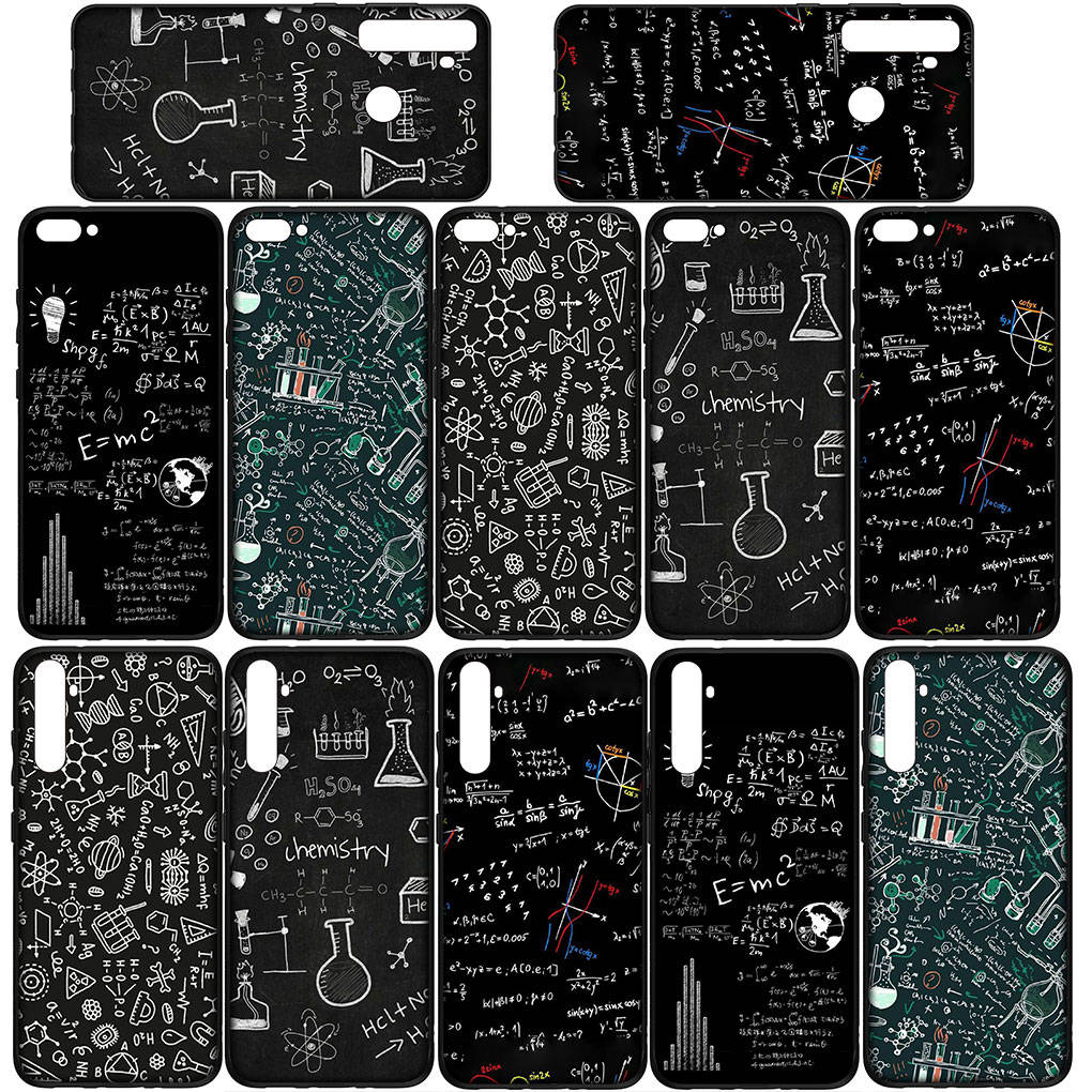 For iPhone 16 15 Xiaomi Redmi Note 14 13 12 11 Pro Max X 8 16e Samsung Galaxy S25 S24 S23 Moto OPPO Huawei Chemical Maths Equation Formula Phone Case