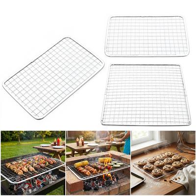 Durable Disposable Barbecue Net Lightweight Edge Binding Grilling Net Square Grill Mat