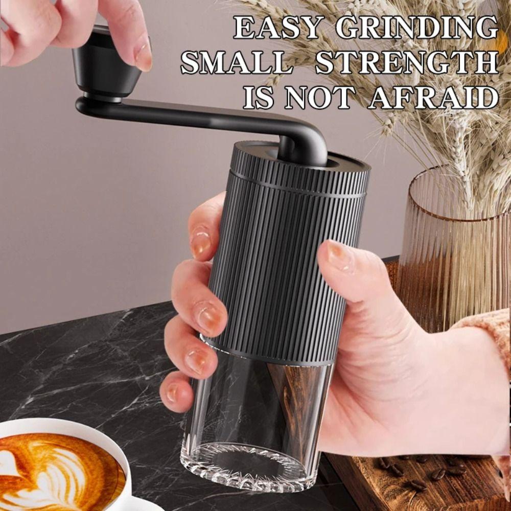 Straight Handle Manual Coffee Grinder Ceramics Conical Burr Bean Grinder  Home