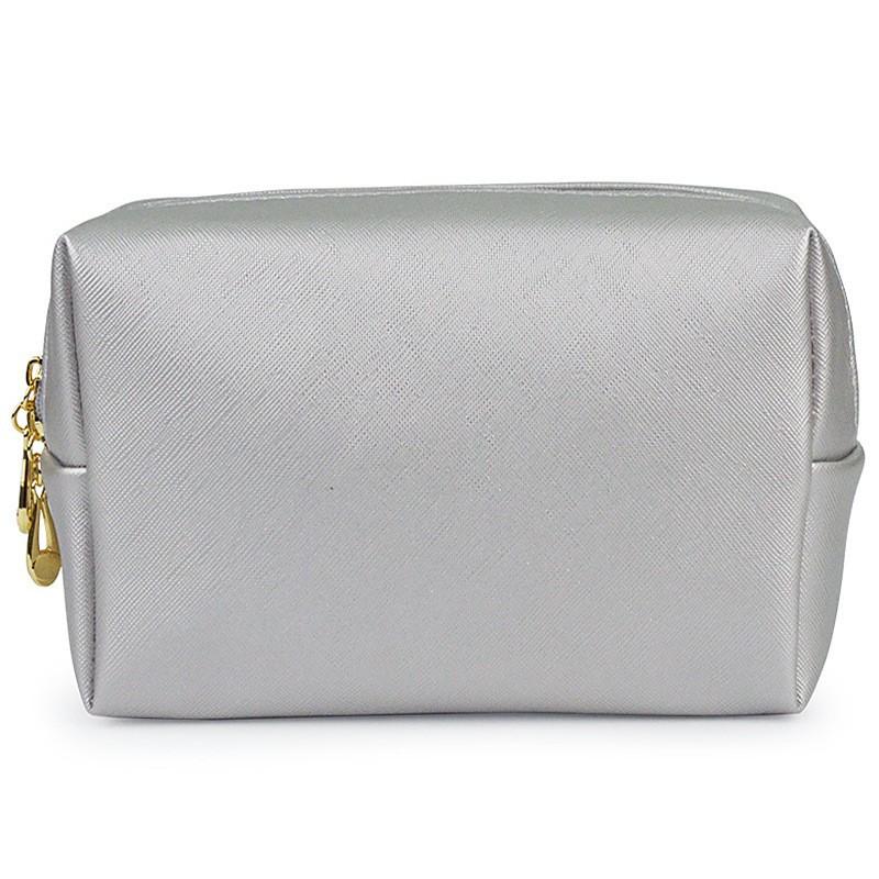 Cosmetic Bag Women Popular Product Pu Hand-Held Portable Square Waterproof Zipper Cute Travel Makeup Skincare Bag