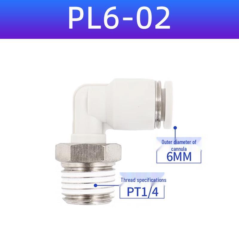 Yadake Pneumatic Threaded Quick Connect Elbow Fitting PL4/6/8/10/12-M5-01-02-03-04