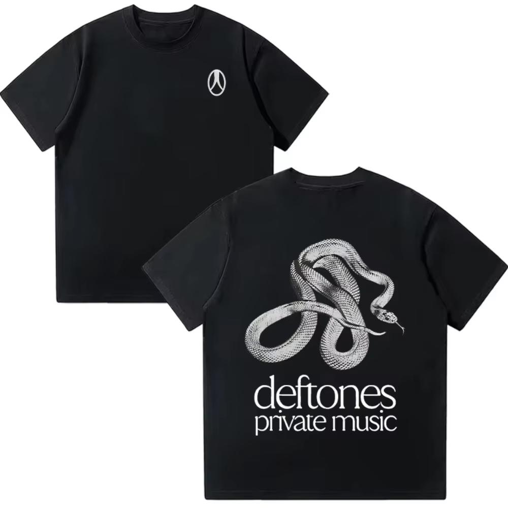 Deftones Приватная Музыка Футболка Рок Музыка Группа Футболка Летняя Металл Свитшот Дышащая Короткий Рукав Мужская Женская Модная Футболка Хлопок S