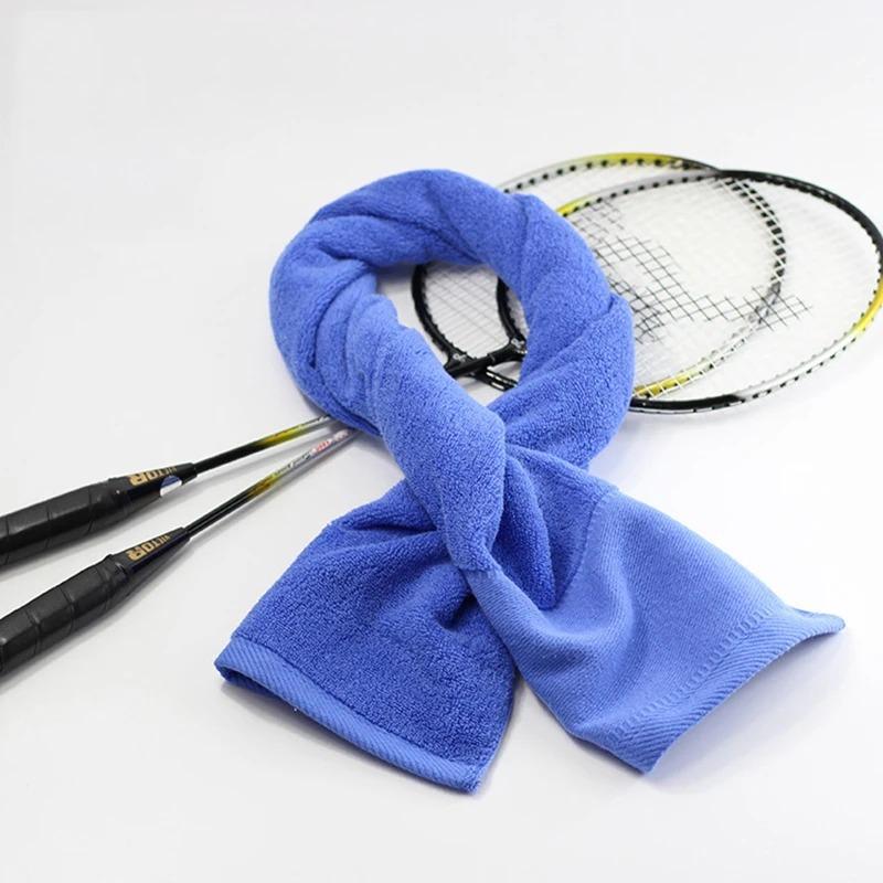 

Хлопковые спортивные полотенца, быстросохнущие, удлиняющие, для спортзала, фитнеса, плавания, полотенца для мужчин и женщин, для йоги, пляжа, бега, мягкие полотенца для пота, 32*110 см, не выцветающие полотенца blue 32x110cm