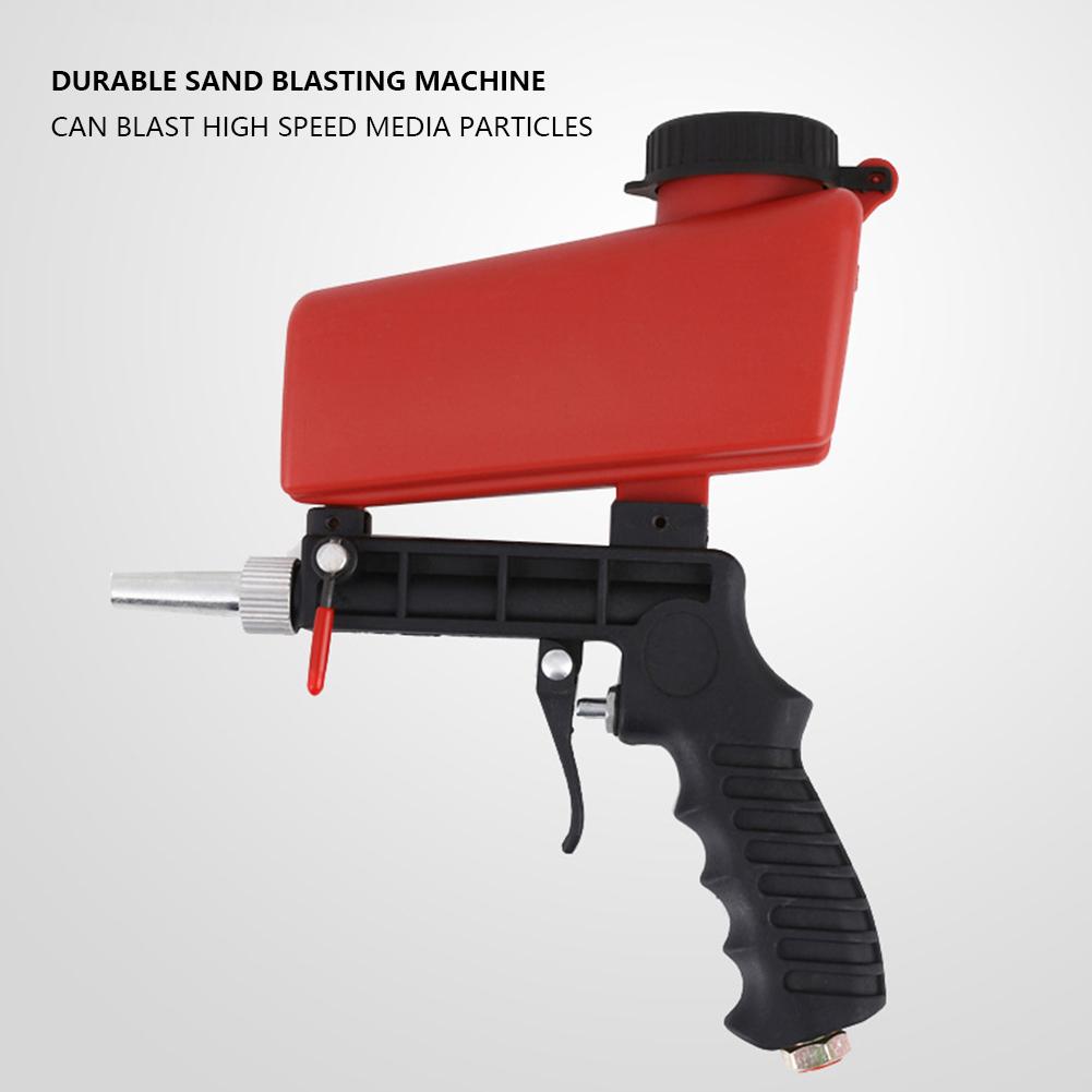 Handheld Adjustable Air Sandblasting Gun 90psi Pneumatic Sand Blasting Machine Air Sand Blaster for Polishing Metal Rust Removal