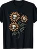 Skull Sunflower Gothic Grunge Graphic T-Shirt Creepy Cute Goth Alt Aesthetic