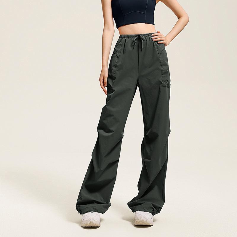 Women's 2024 Autumn Loose Cargo Drawstring Pants - Casual Sporty Outdoor Hiking Wear