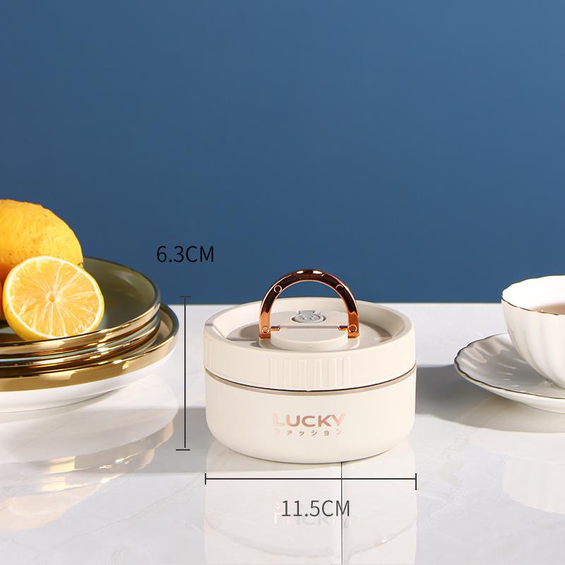 Portable Insulated Lunch Box 304 Stainless Steel Fruit Salad Food Container Leak-proof Bento Box Microwave Heatable