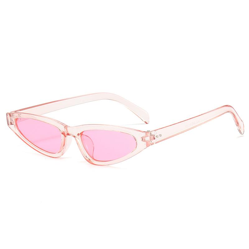 Sunglasses, Cat'S Eye Plain Sunglasses, Women'S Glasses, Trendy Retro Men'S Triangle Personality, Middling Ins