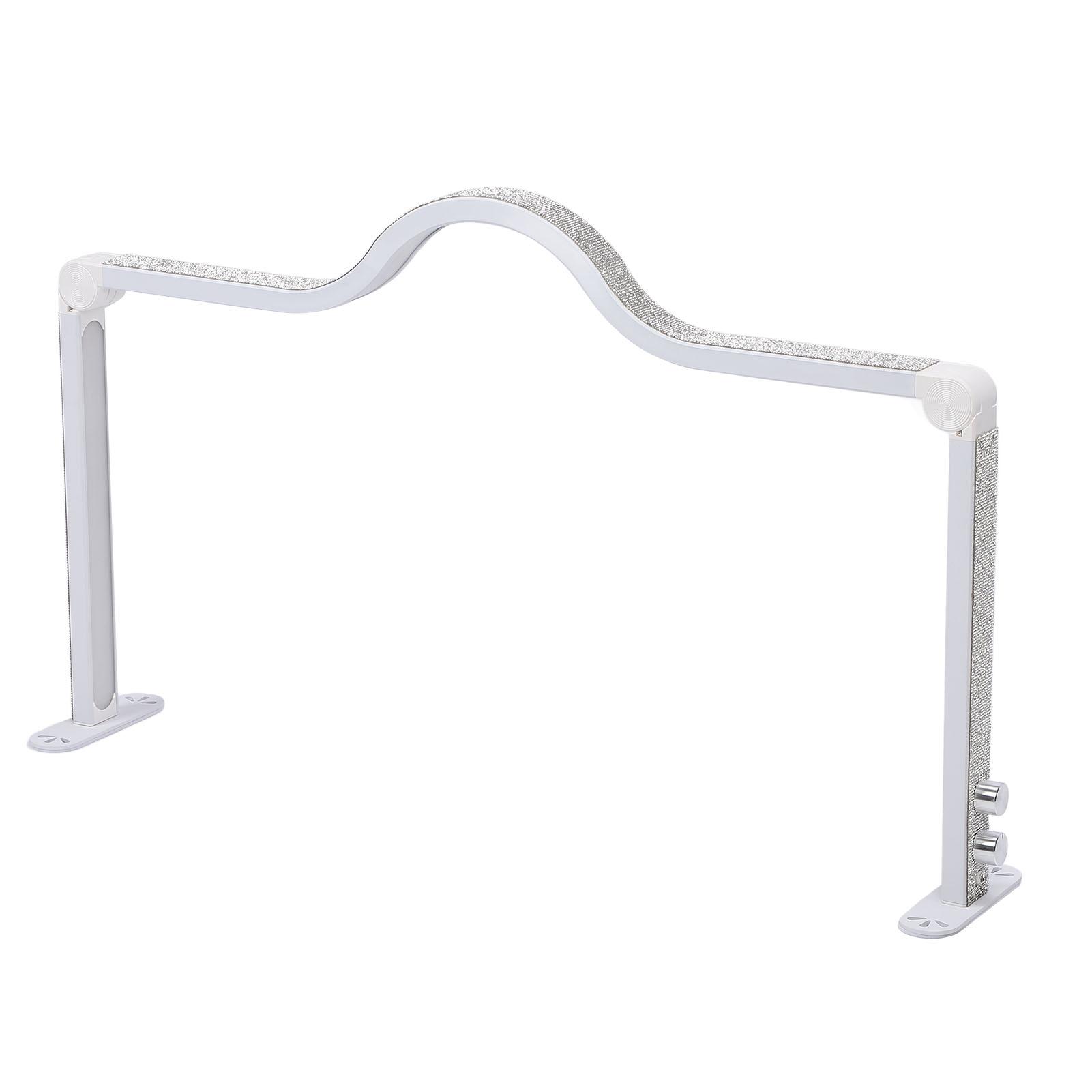 

Складная настольная лампа для ногтей 48 Вт с регулировкой яркости от 3000 до 6000 К, дугообразная лампа для ухода за глазами и красоты ногтей EU Plug