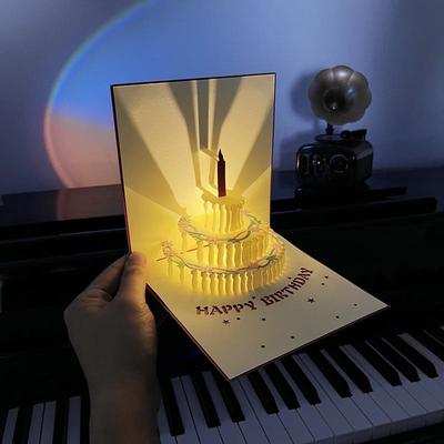 Carte d'anniversaire 3D avec musique et impression photo