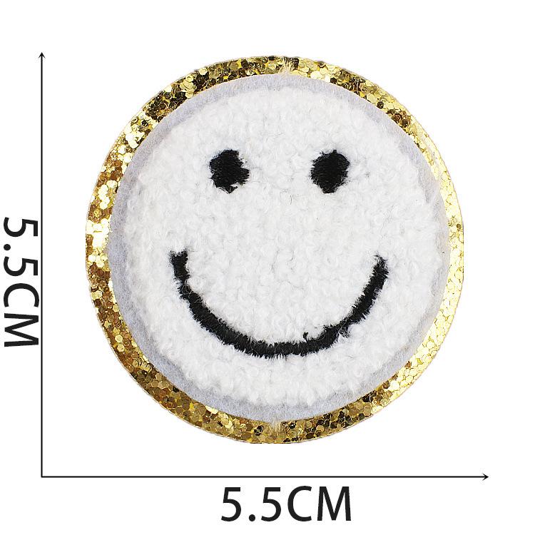 New Embroidery Cloth Sticker Rainbow Patch Sticker Love Smiley Face Computer Embroidery Chapter Boy Bag Decoration Towel Embroidery Shell