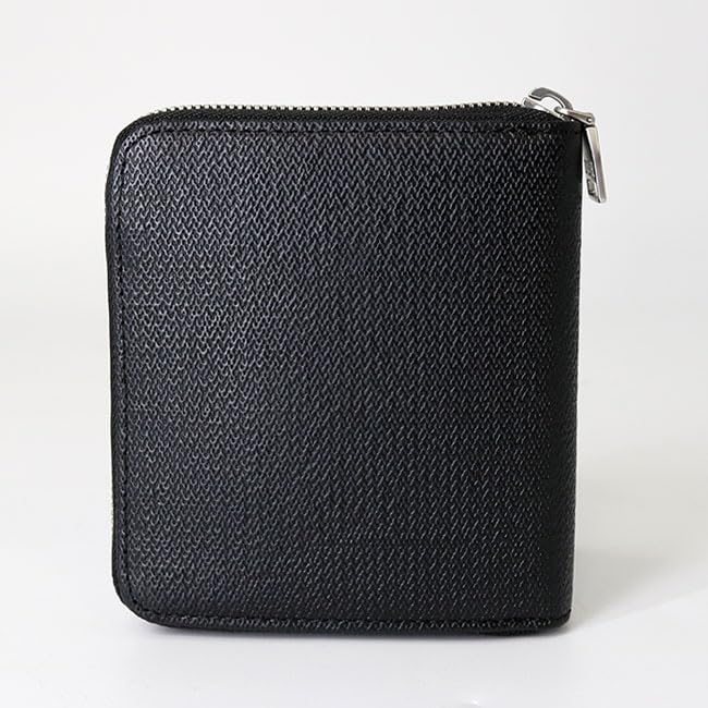 Diesel X09666 P5588 T8013 Round Zip Wallet COIN ZIP M BLACK Bifold Logo Leather Gift Present BI-FOLD Men's [Item]