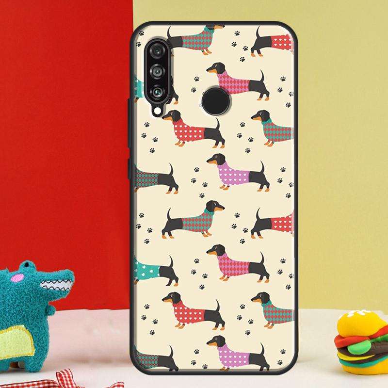 

Cartoon Dachshund Dog For Huawei P30 Pro P60 P50 P20 P40 P Smart Nova 9 5T Honor Magic 5 Lite X8 X9 a 50 70 Case Huawei P20 Pro