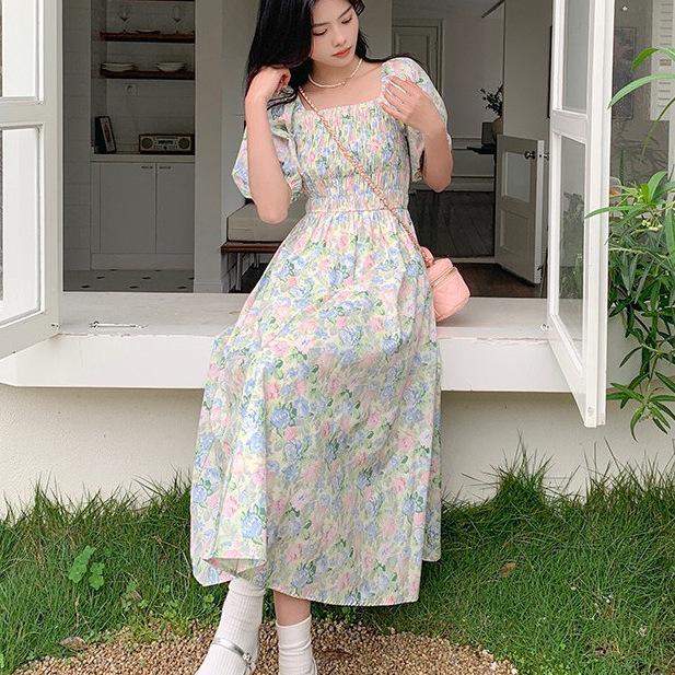 Sweet Girl Floral Midi Dress: Plus Size, Waist-Cinched, Gentle Style for Summer 2026