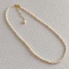 Korean Design Freshwater Pearl Necklace: Versatile, Fine, and Elegant Layering Clavicle Chain for Women
