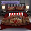 Manchester Football Glory Bedding (1 * Duvet Cover + 2 * Pillowcase, Without Core) 2D Flat Christmas Birthday Gift Soft and Comfortable Bedding Set