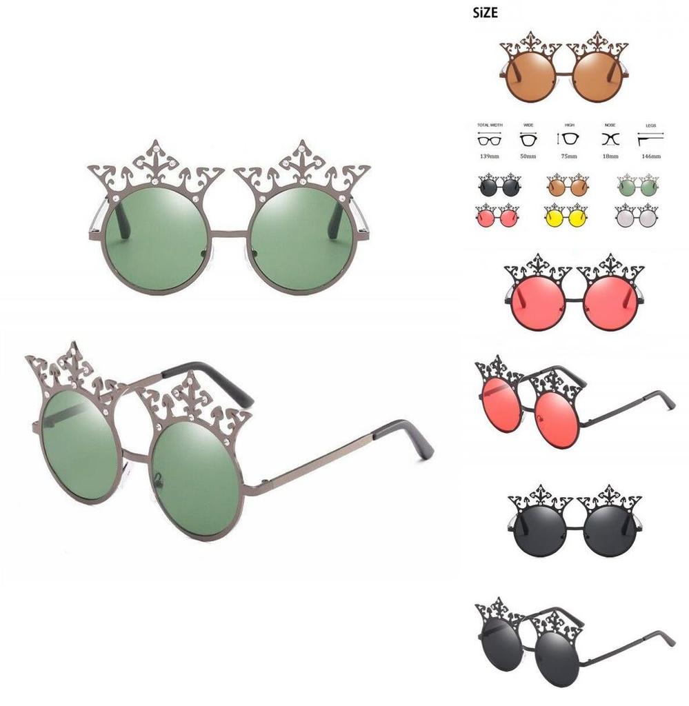Round Retro Vintage Oversized Women Designer Sunglasses With Uv400 Mirror Lens