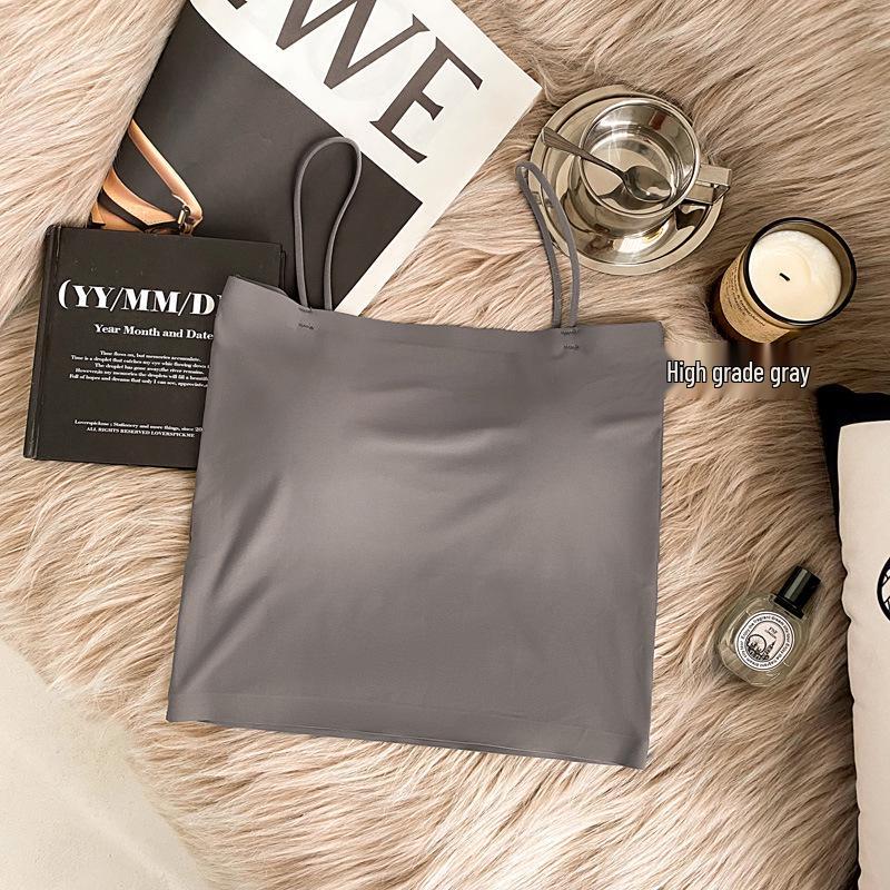 

Бесшовный женский бюстгальтер-бандо с нагрудными вкладышами – Тонкая майка-базовый слой для лета XL