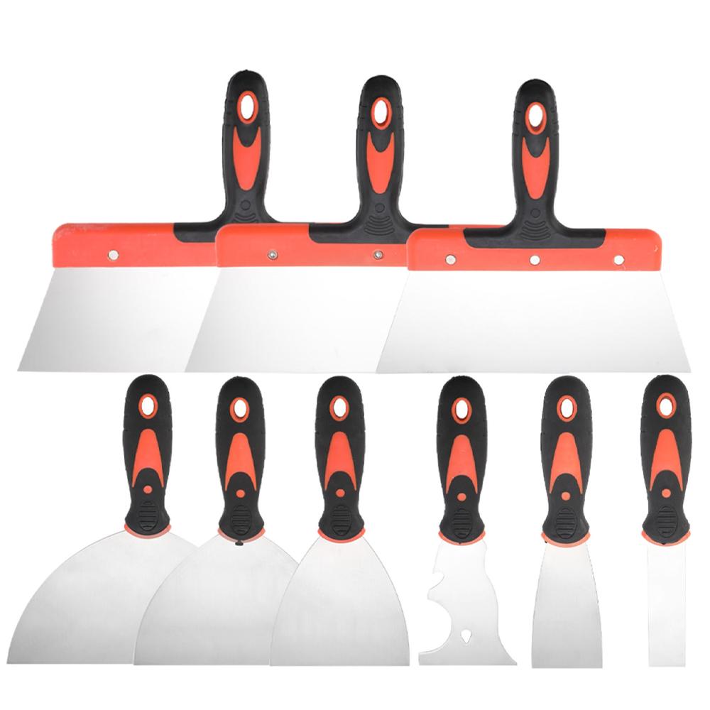 10/9Pcs Drywall Tool Set Stainless Steel Putty Knife Taping Knife Painter Scraper for Wall Repair