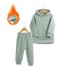 2026 Winter Children Fleece Outfits Toddler Warm Thicken Cotton Soild Hoodies+Pants Tracksuit Kids Boy Girl Sweatsuits Sets