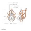 Punk Spider Pearl English Earrings For Women Fashion  Rose Gold  Color Mix Party Accessories Retro Jewelry