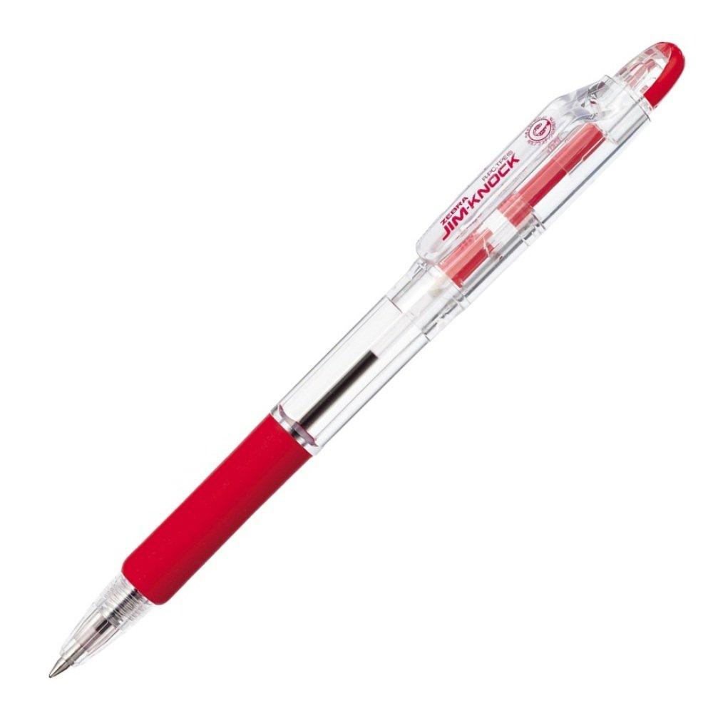 Zebra Jim Knock 0.7mm [All 2 Colors ] Blue / Red  Oil-Based Ballpoint Pens, Pack of 10