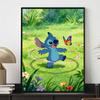 Disney Stitch and Butterfly diamond art painting kit 5D handmade diy diamond painting, home wall decoration