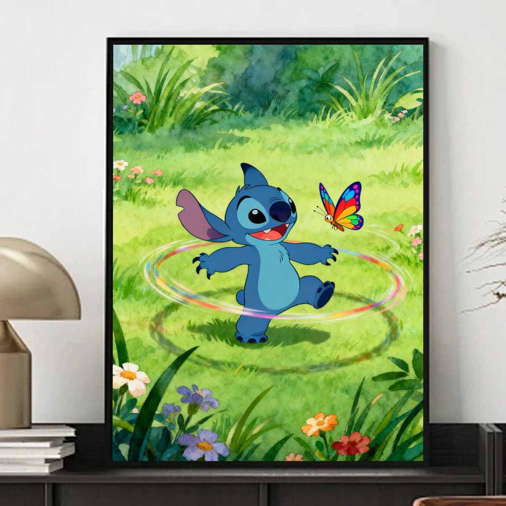 Disney Stitch and Butterfly diamond art painting kit 5D handmade diy diamond painting, home wall decoration