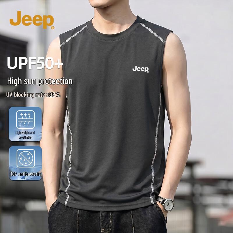 JEEP Men s UPF50+ Sun Protection Tank Top XL