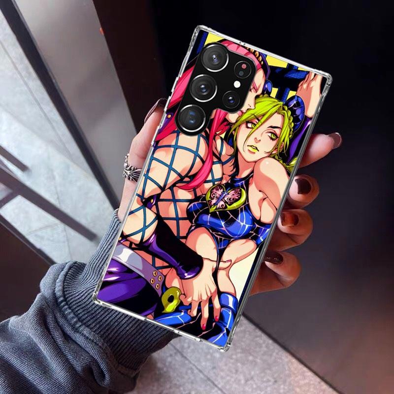 JoJo's Bizarre Adventure Jolyne Cujoh Phone Case For Samsung Galaxy S23 S24 S25 Edge S26 Ultra S22 + S21 Plus S20 FE Cover Silic