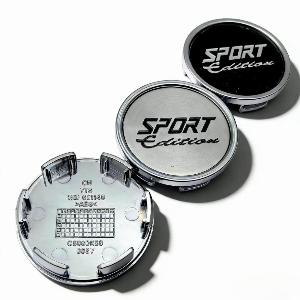 4pcs Sport Edition Logo Badge Emblem Car Wheel Center Caps 58MM Clips 53MM Wheels Hub Cap Rim Hubcaps Dust Cover Car Accessories