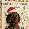 Christmas Party Favors Acrylic Ornaments with 24 Advent Calendar 2026 Dachshund Unique 2D Festive Holiday