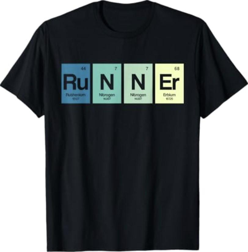Runner Periodic Table Funy Marathon Runners Science Gift T-Shirt