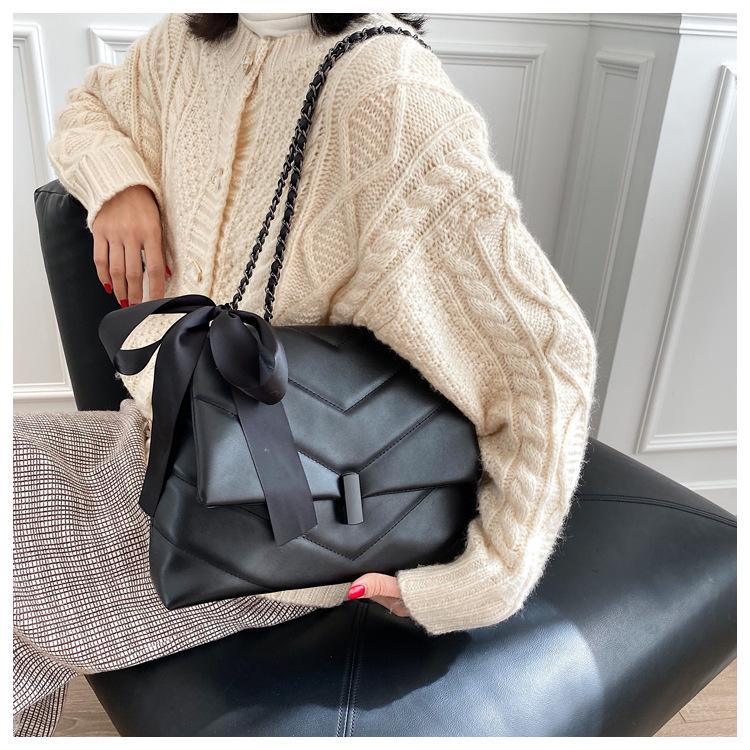 Fashion Large-capacity Rhombus Lattice Bag Autumn and Winter New Shoulder Soft Messenger Large-capacity Women's Bag