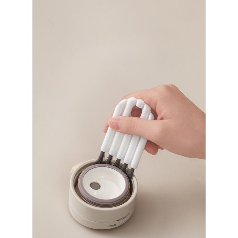 Flexible Cup Lid Brush A Kitchen Household Wonder for Cleaning Baby Bottles and Thermos Cups