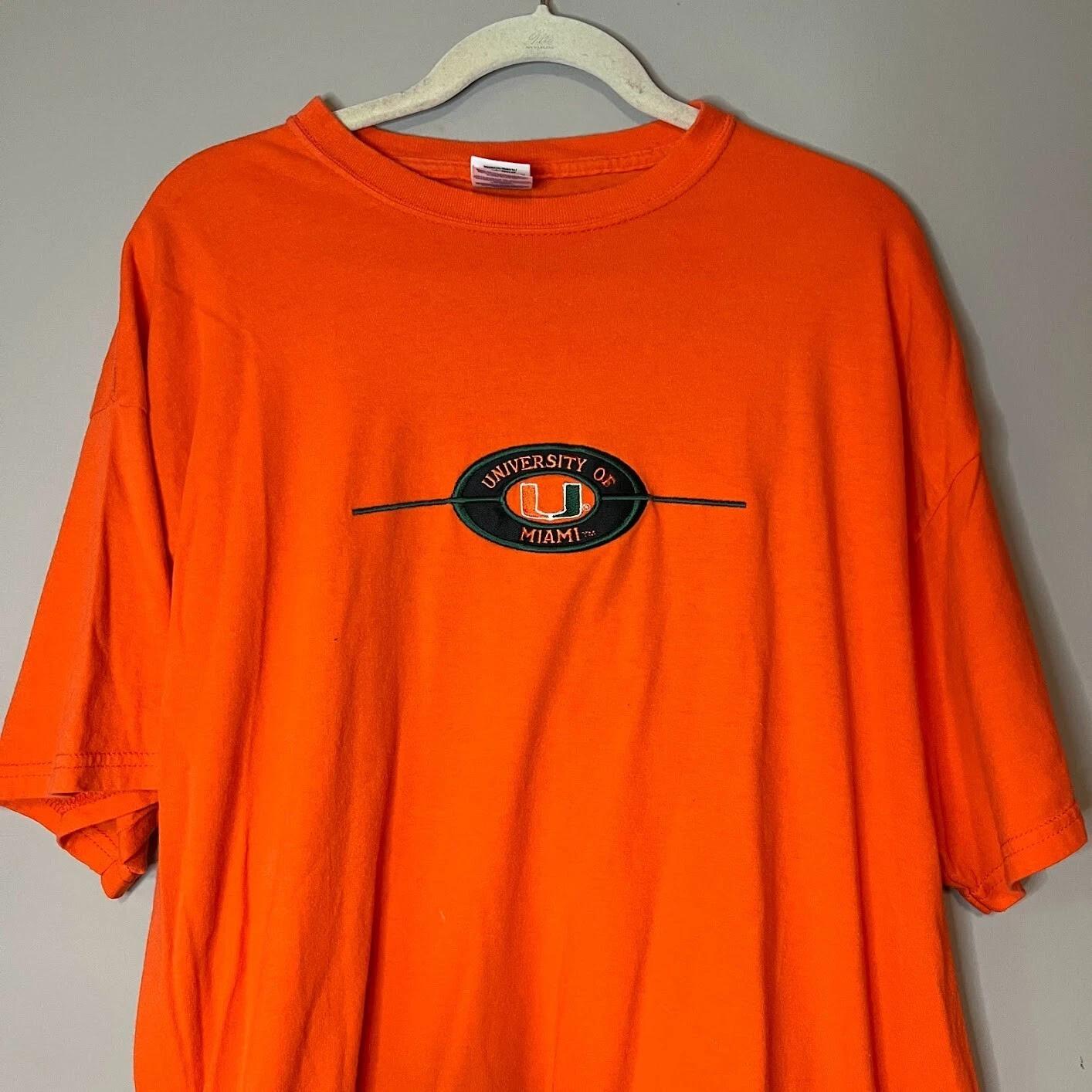 

VTG University of Miami Florida Embroidered T-Shirt Adult Size XL 2000s Y2K L
