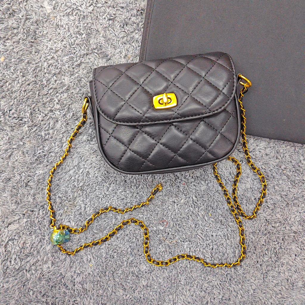 Premium Texture Rhombus Chain Small Bag Women'S Tide Versatile Single Shoulder Crossbody Fashion Small Square Bag