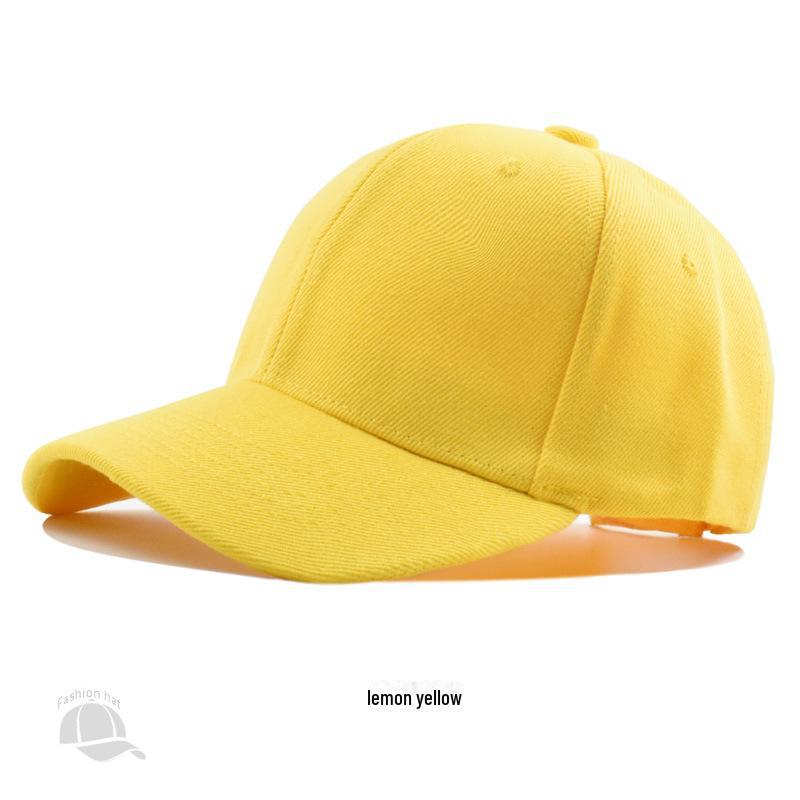 Korean Unisex Solid Color Embroidered Baseball Cap - Sun Protection