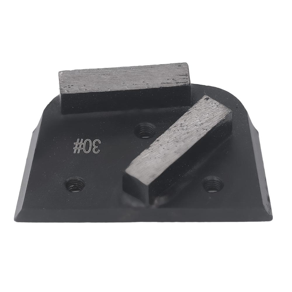 3pcs 6mm Bore Thread Diamond Grinding Shoes 2 Teeth Polishing Shoes Block  Concrete Floor Grinding