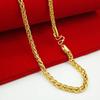 24K Gold, AU999 real gold necklace for men's and women's gold fashionable jewelry, hollow Thai chain