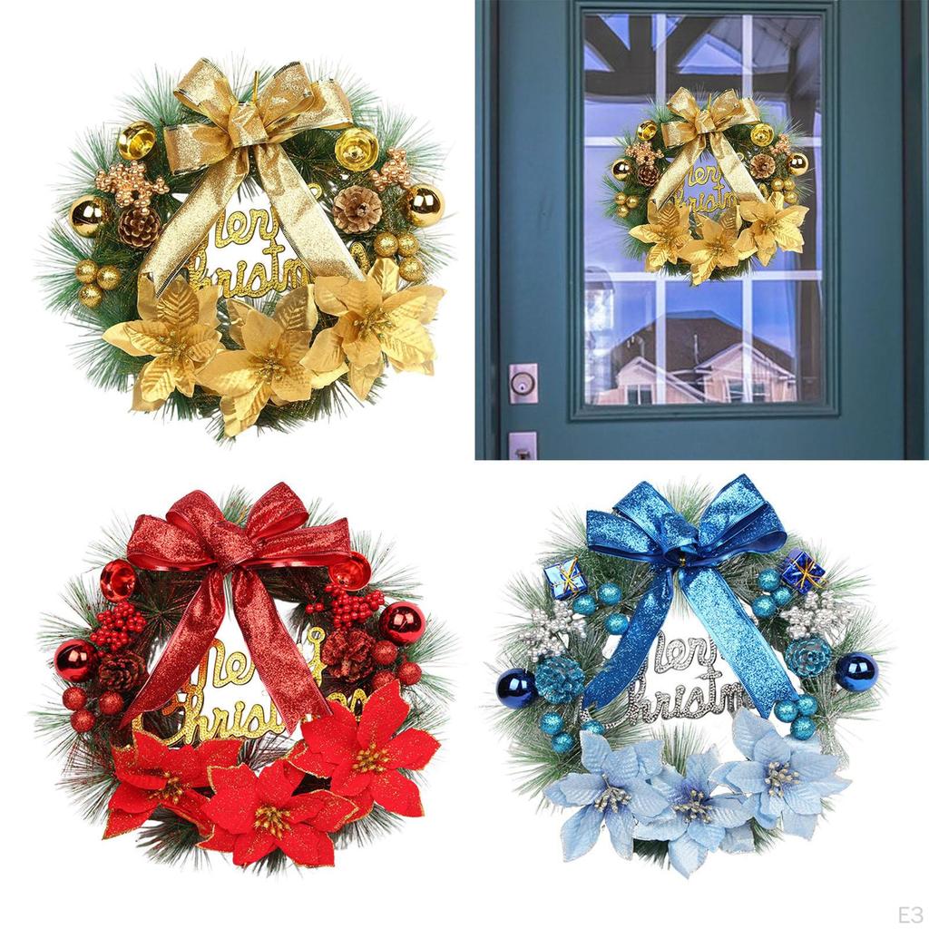 30cm Christmas Wreath, Hanging Decoration, Wreath for Year's, Holidays, Winter