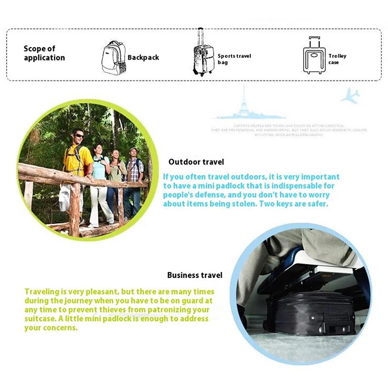 Tsa Custom Lock Luggage Lock Travel Bag Lock Security Tool Cabinet Locker Padlock With Key Travel Mini Portable Anti-Theft Lock