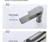 Brushed Stainless Steel Single Cold Water Washbasin Faucet for Flat or Countertop Basin 