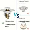 Universal Rebound Drain Plug Filter Basin Pop-up Chrome Sink Filter with Hair Catcher Bathroom Sink Drain Stopper Easy Push Type