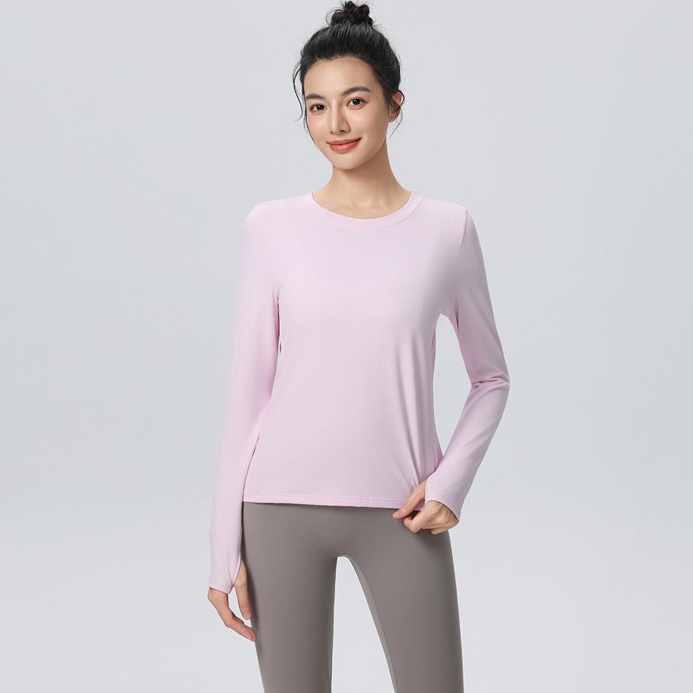 Women s Long Sleeve Yoga Top - Slimming, Quick-Dry, Breathable, Professional Fitness Running Sportswear Medium