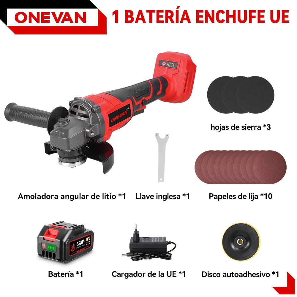 ONEVAN 125MM Brushless Electric Angle Grinder 2in1 Polishing  M14 Cutter Metal Wood Power Tool For Makita 18V Battery Pin